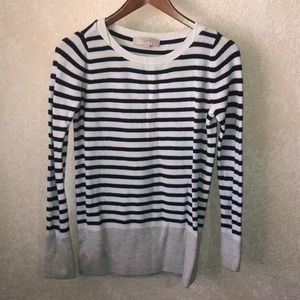STRIPED CREW NECK SWEATER